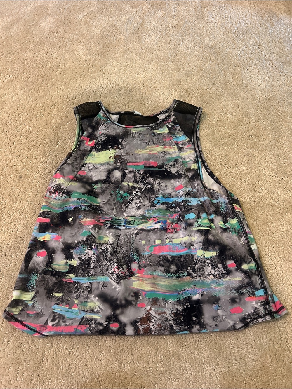 Abstract Multicolor Lululemon Tank Top